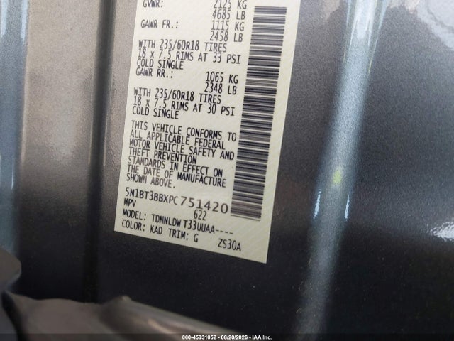 Продажа на аукционе авто 2023 Nissan Rogue Sv Intelligent Awd, vin: 5N1BT3BBXPC751420, номер лота: 45931052