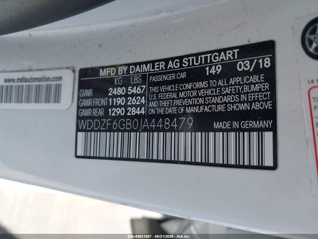 WDDZF6GB0JA448479 Mercedes-Benz E 400 4matic