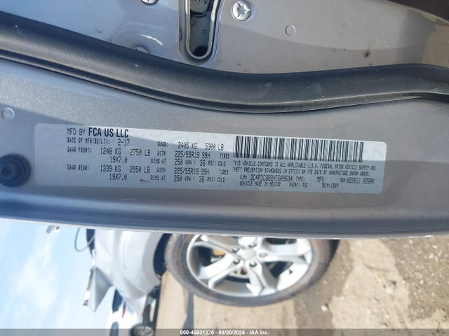 45931320 :رقم المزاد ، 3C4PDCGB2HT609634 vin ، 2017 Dodge Journey Crossroad مزاد بيع