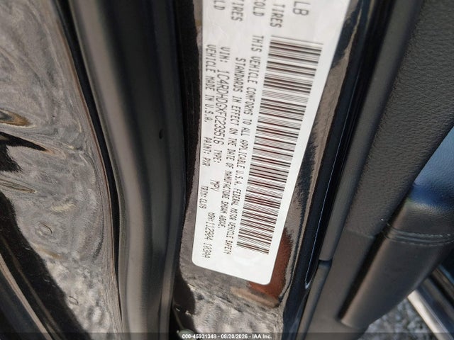Aukcja sprzedaży 2015 Dodge Durango Limited, vin: 1C4RDHDGXFC239516, numer aukcji: 45931348