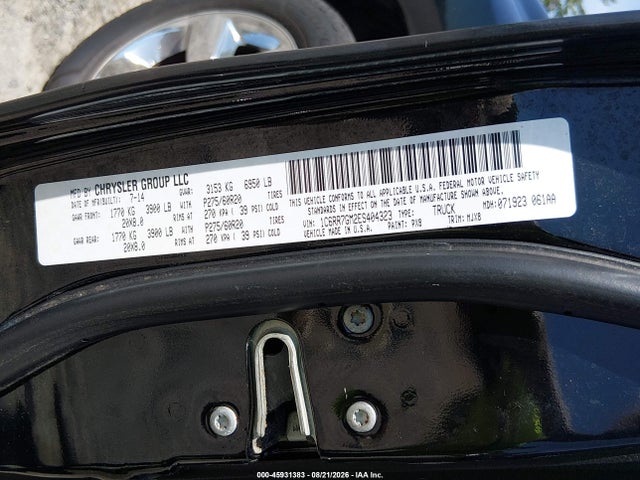 2014 Ram 1500 Big Horn მანქანა იყიდება აუქციონზე, vin: 1C6RR7GM2ES404323, აუქციონის ნომერი: 45931383