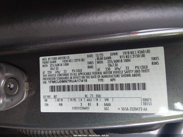 Ford Escape St-line 2024 1FMCU0MN7RUA17418 Image 9