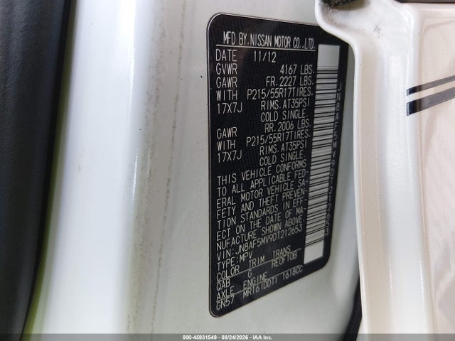 Продаж на аукціоні авто 2013 Nissan Juke Sl, vin: JN8AF5MV9DT212653, номер лоту: 45931549