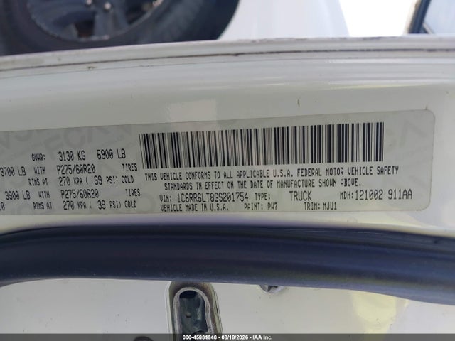 2016 Ram 1500 Slt მანქანა იყიდება აუქციონზე, vin: 1C6RR6LT8GS201754, აუქციონის ნომერი: 45931848