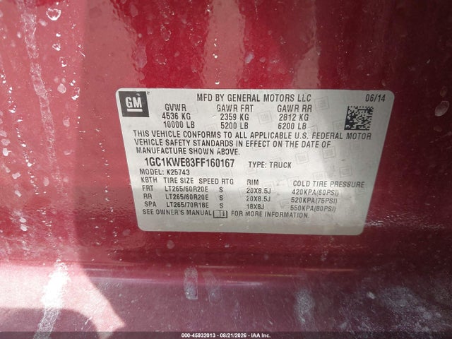 Chevrolet Silverado 2500hd Ltz 2015 1GC1KWE83FF160167 Image 9