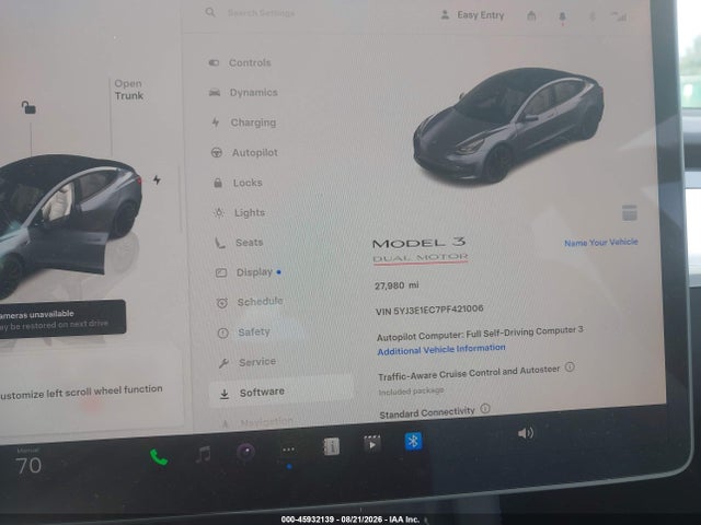 2023 Tesla Model 3 Performance Dual Motor All-wheel Drive მანქანა იყიდება აუქციონზე, vin: 5YJ3E1EC7PF421006, აუქციონის ნომერი: 45932139