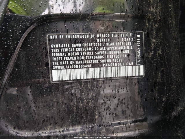 Продаж на аукціоні авто 2013 Volkswagen Jetta Sportwagen 2.0l Tdi, vin: 3VWML7AJ0DM653498, номер лоту: 45932855