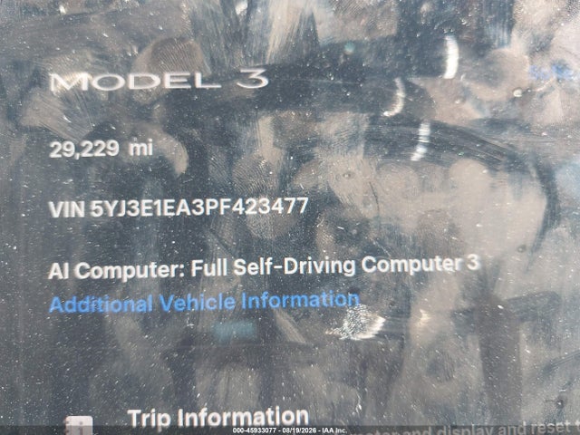 Tesla Model 3 Rear-wheel Drive 2023 5YJ3E1EA3PF423477 Image 14