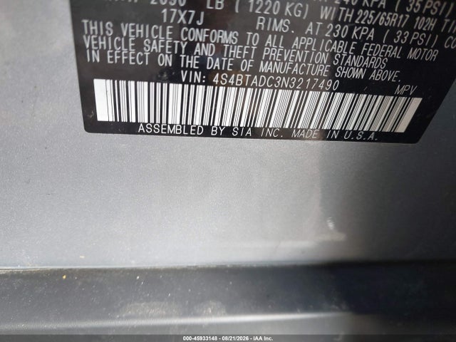 45933148 :رقم المزاد ، 4S4BTADC3N3217490 vin ، 2022 Subaru Outback Premium مزاد بيع