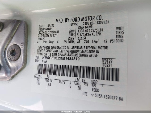Ford Transit Connect Xl Passenger 2021 NM0GE9E2XM1484819 Image 9