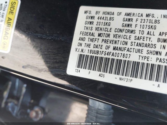 Продажа на аукционе авто 2015 Acura Tlx Tech, vin: 19UUB1F54FA007607, номер лота: 45933220