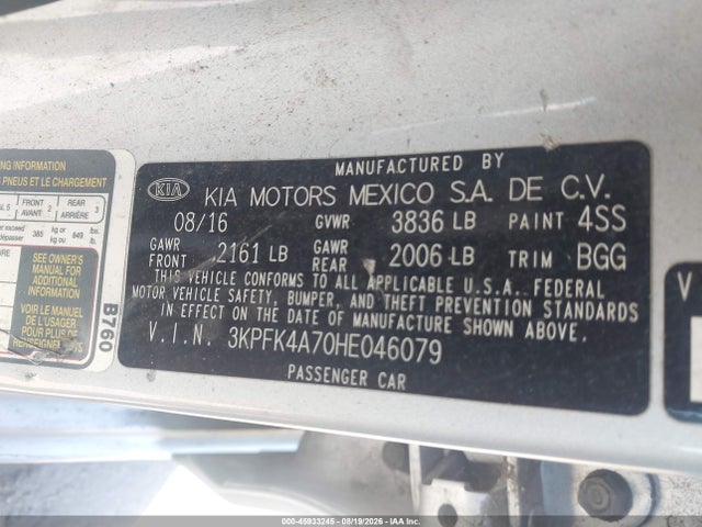 KIA FORTE LX 2017 3KPFK4A70HE046079 Image 9