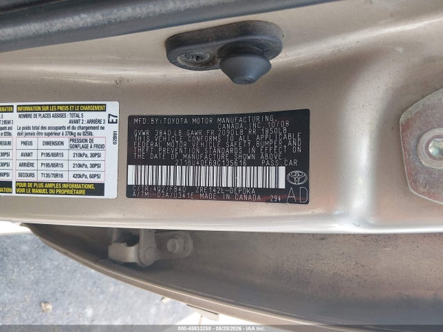 2009 Toyota Corolla მანქანა იყიდება აუქციონზე, vin: 2T1BU40E69C135616, აუქციონის ნომერი: 45933258