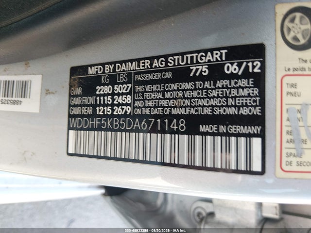 Продаж на аукціоні авто 2013 Mercedes-benz E 350, vin: WDDHF5KB5DA671148, номер лоту: 45933395