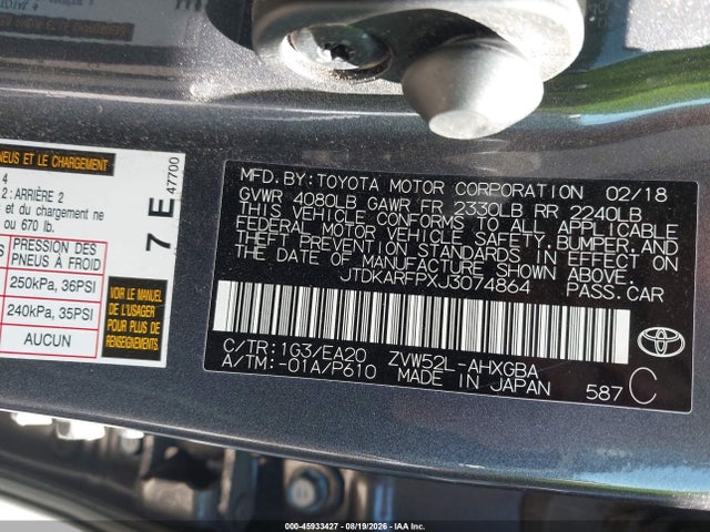 Toyota Prius Prime Premium 2018 JTDKARFPXJ3074864 Image 9