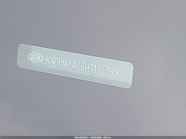 45933431 :رقم المزاد ، KNDPM3AC6H7110065 vin ، 2017 Kia Sportage Lx مزاد بيع