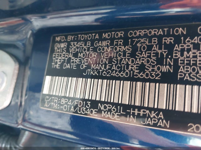 Aukcja sprzedaży 2006 Scion Xa, vin: JTKKT624660156032, numer aukcji: 45933474
