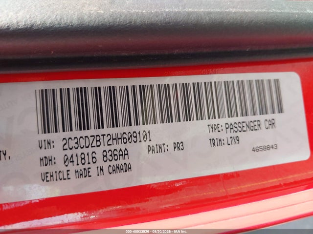 Dodge Challenger R/t 2017 2C3CDZBT2HH609101 Image 9