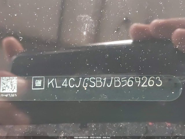 45933529 :رقم المزاد ، KL4CJGSB1JB569263 vin ، 2018 Buick Encore Essence مزاد بيع