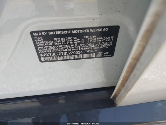 Продажа на аукционе авто 2025 Bmw X1 Xdrive28i, vin: WBX73EF07S5220934, номер лота: 45933542