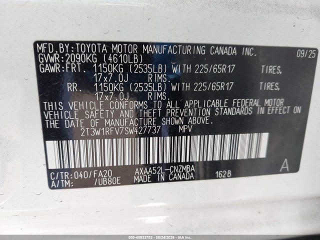 Toyota Rav4 Xle 2025 2T3W1RFV7SW427737 Image 9