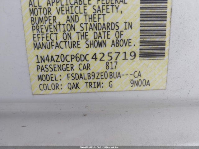Aukcja sprzedaży 2013 Nissan Leaf S, vin: 1N4AZ0CP6DC425719, numer aukcji: 45933732