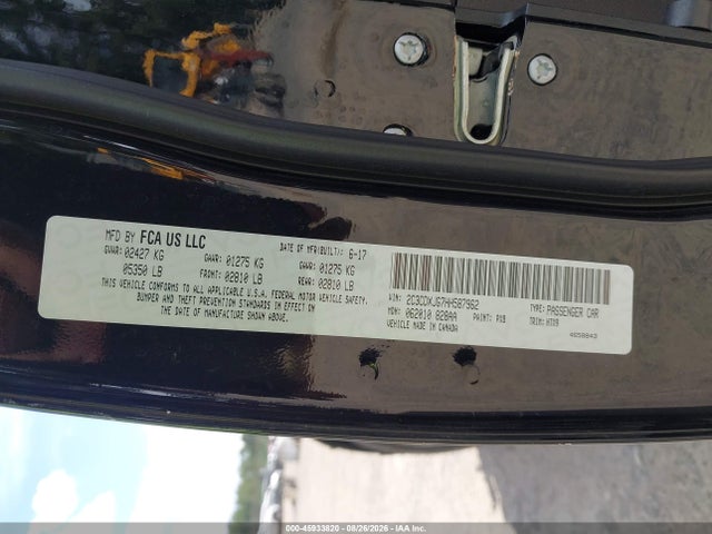 Продажа на аукционе авто 2017 Dodge Charger Sxt Awd, vin: 2C3CDXJG7HH587962, номер лота: 45933820