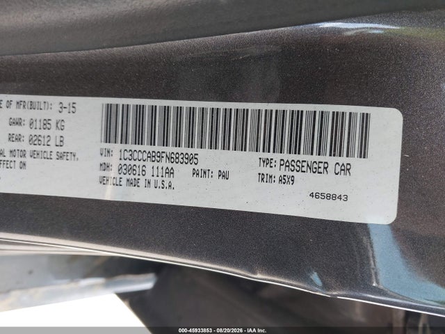 1C3CCCAB9FN683905 Chrysler 200 Limited