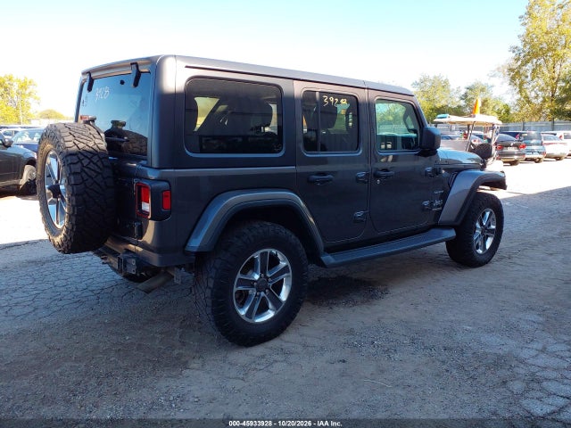 2018 Jeep Wrangler Unlimited Sahara 4x4 მანქანა იყიდება აუქციონზე, vin: 1C4HJXEG3JW111364, აუქციონის ნომერი: 45933928