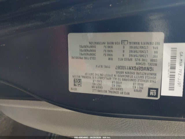 Chevrolet Express 2500 Ls 2017 1GNWGEFGXH1100367 Image 9