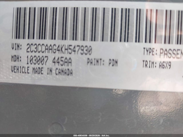 Chrysler 300 Touring L 2019 2C3CCAAG4KH547930 Image 9