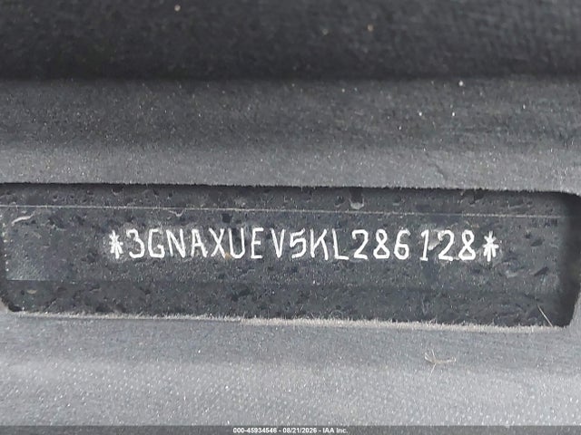 Aukcja sprzedaży 2019 Chevrolet Equinox Lt, vin: 3GNAXUEV5KL286128, numer aukcji: 45934546