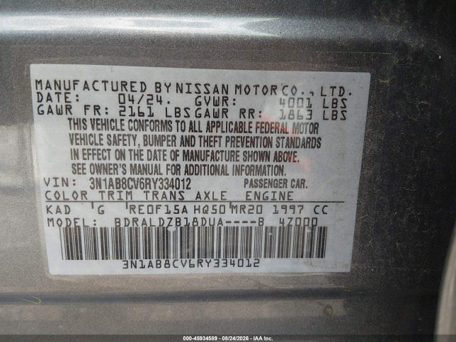 Nissan Sentra Sv Xtronic Cvt 2024 3N1AB8CV6RY334012 Image 9
