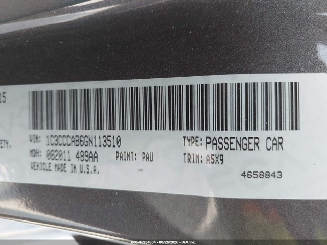 Chrysler 200 Limited 2016 1C3CCCAB6GN113510 Image 9
