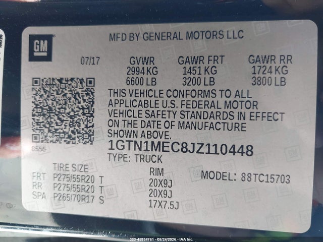GMC Sierra 1500 Sle 2018 1GTN1MEC8JZ110448 Image 9