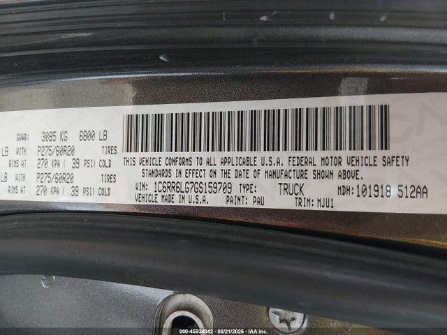 Продаж на аукціоні авто 2016 Ram 1500 Slt, vin: 1C6RR6LG7GS159709, номер лоту: 45934842
