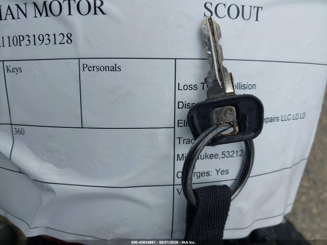 45934961 :رقم المزاد ، 56KMTA110P3193128 vin ، 2023 Indian Motorcycle Co. Scout Bobber Sixty Abs مزاد بيع