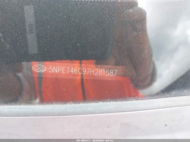 2007 Hyundai Sonata Gls/gls W/xm მანქანა იყიდება აუქციონზე, vin: 5NPET46C97H281587, აუქციონის ნომერი: 45935177