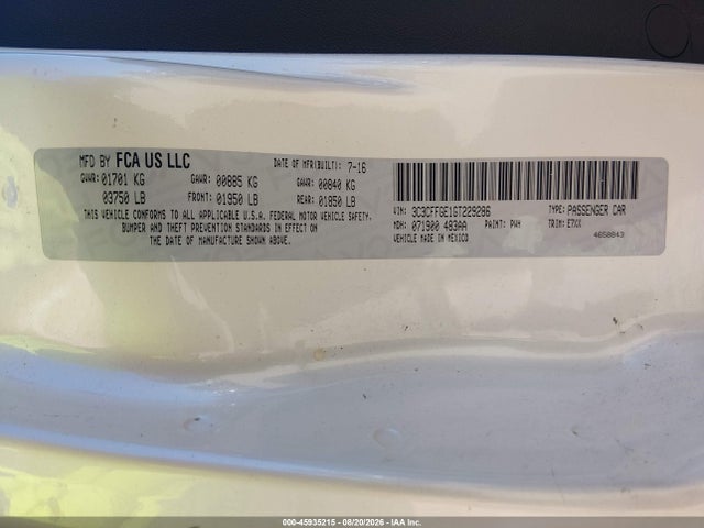 Fiat 500E BATTERY ELECTRIC 2016 3C3CFFGE1GT229286 Image 9