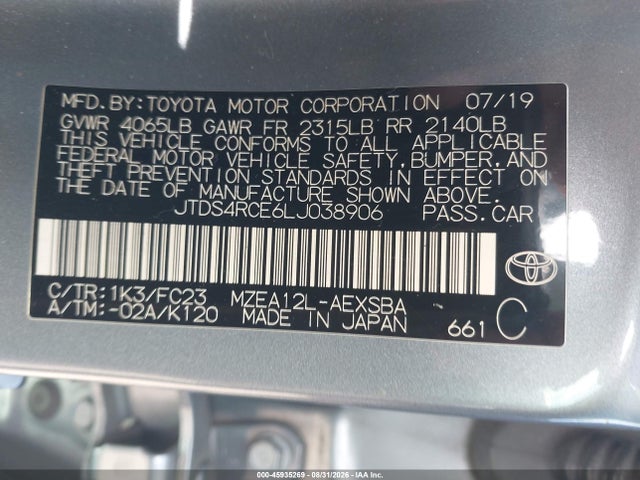 Toyota COROLLA SE 2020 JTDS4RCE6LJ038906 Image 9