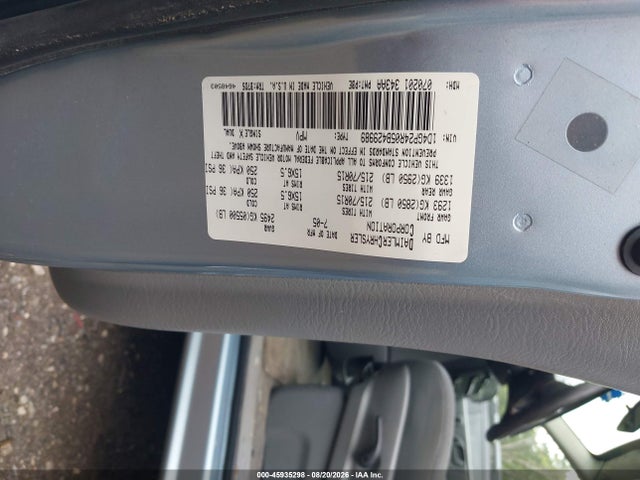 2005 Dodge Grand Caravan Se მანქანა იყიდება აუქციონზე, vin: 1D4GP24R05B429989, აუქციონის ნომერი: 45935298