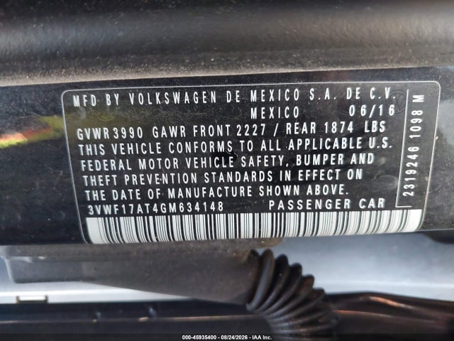Продаж на аукціоні авто 2016 Volkswagen Beetle 1.8t Classic, vin: 3VWF17AT4GM634148, номер лоту: 45935400