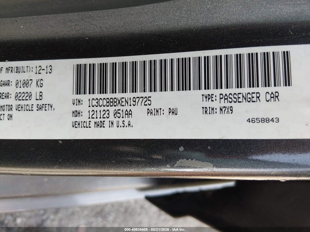 Chrysler 200 Touring 2014 1C3CCBBBXEN197725 Image 9