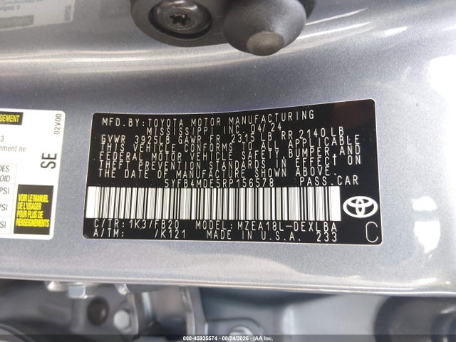 5YFB4MDE5RP156578 Toyota COROLLA LE