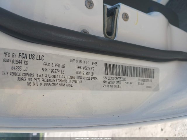Aukcja sprzedaży 2016 Dodge Dart Limited, vin: 1C3CDFCBXGD539881, numer aukcji: 45935695