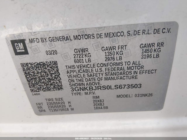Chevrolet Blazer Awd 3lt 2020 3GNKBJRS0LS673503 Image 9