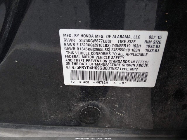 Продаж на аукціоні авто 2016 Acura Mdx Technology   Entertainment Packages/technology, Entertainment   Acurawatch Plus Packages, vin: 5FRYD4H69GB001987, номер лоту: 45935955