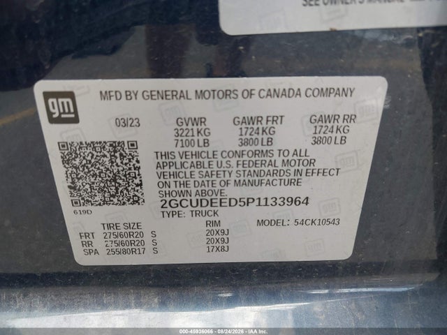 2GCUDEED5P1133964 Chevrolet Silverado 1500 4wd Short Bed Rst