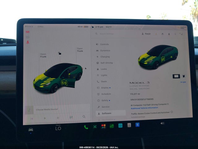 45936114 :رقم المزاد ، 5YJ3E1EB7LF798095 vin ، 2020 Tesla Model 3 Long Range Dual Motor All-wheel Drive مزاد بيع
