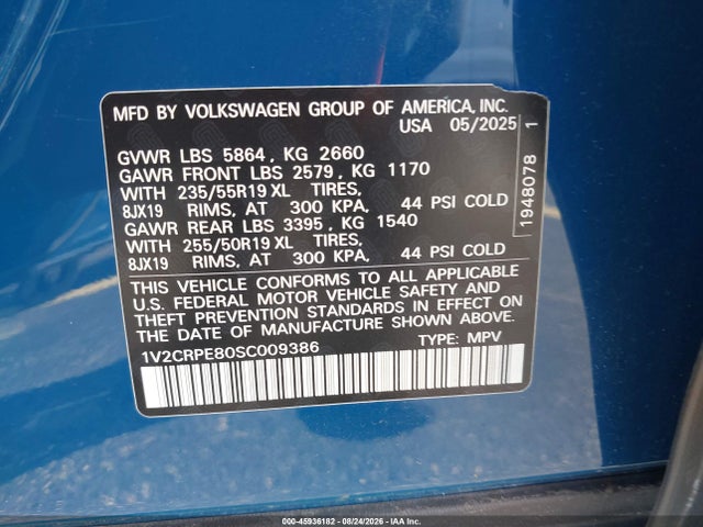 1V2CRPE80SC009386 Volkswagen ID.4 PRO
